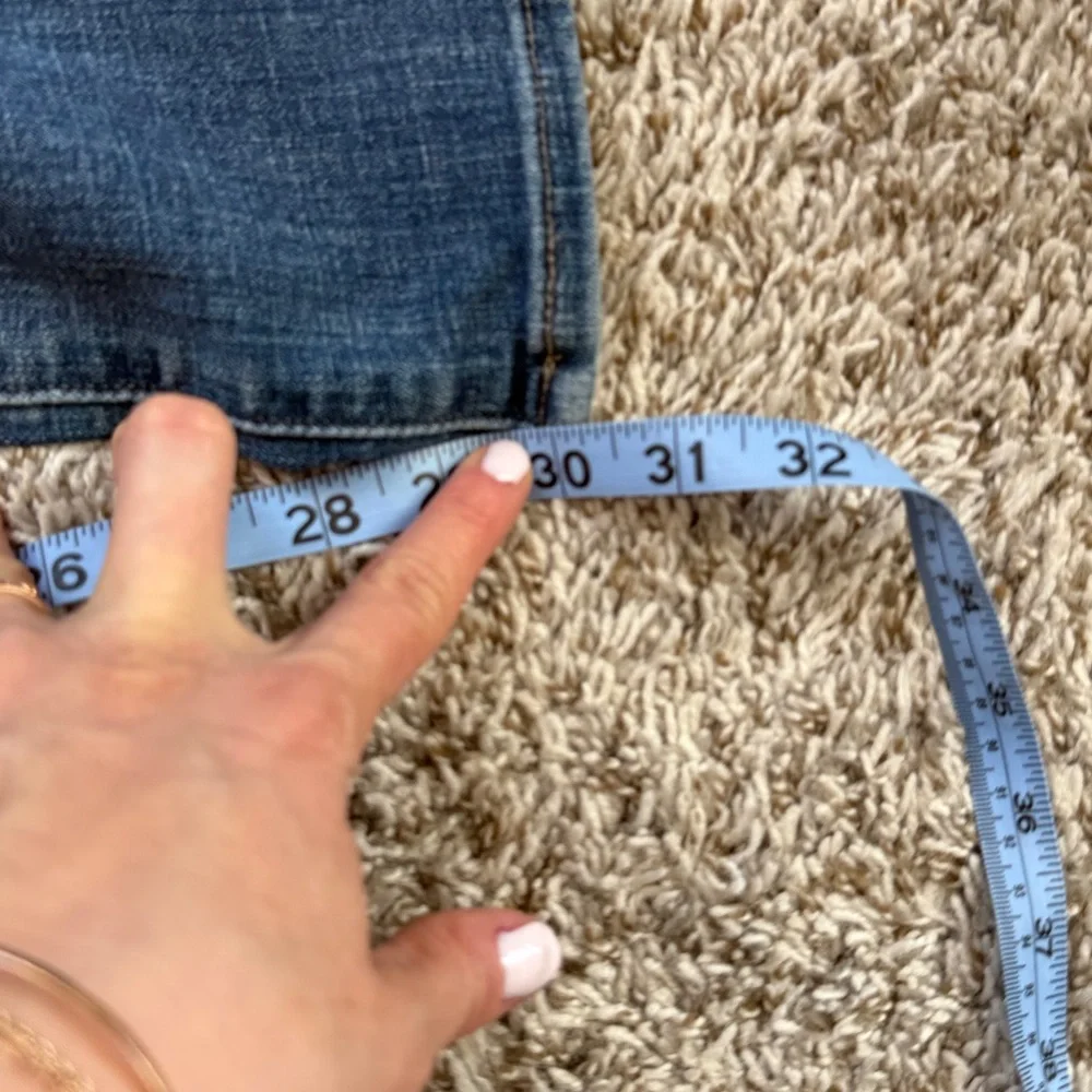 Levis Jeans 505 Straight Style Embroidered Floral Pockets Denim Blue size 30 - Picture 12 of 13